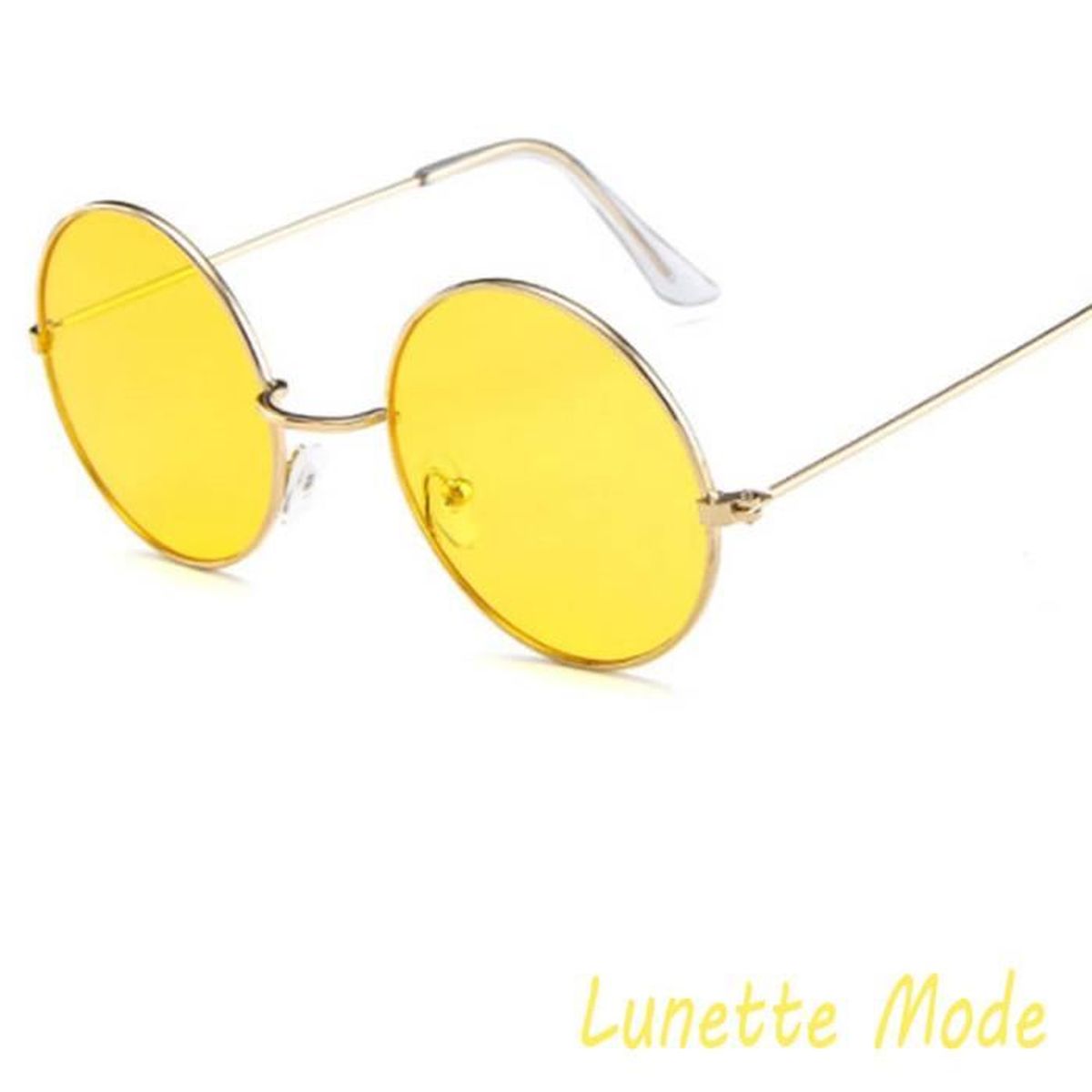 Lunette ronde jaune clearance