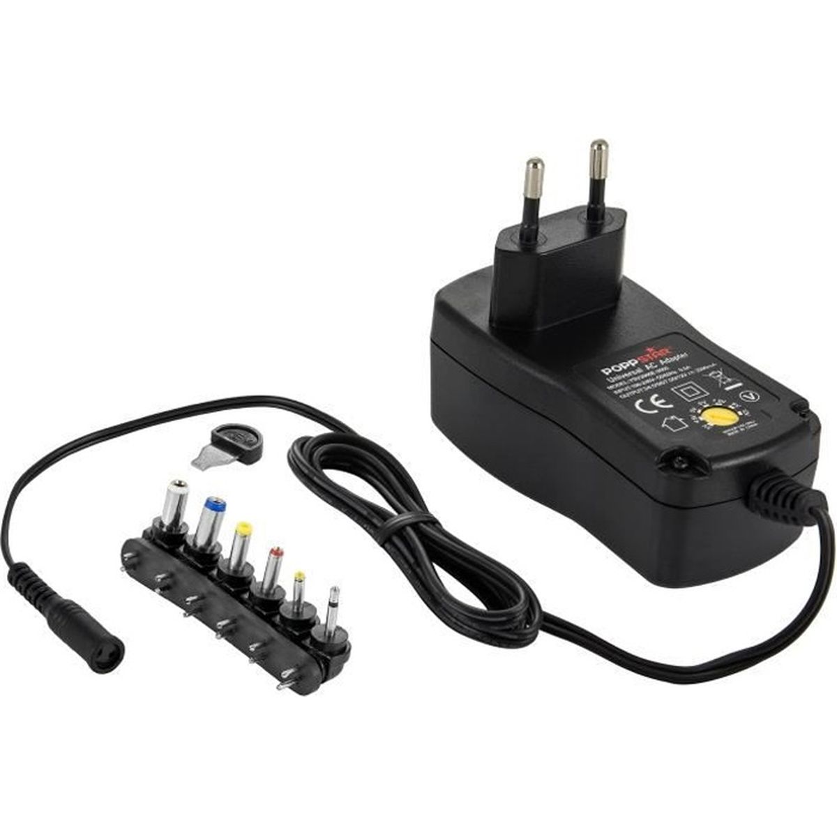 Poppstar Bloc D Alimentation Universelle Ac Dc 3v 4 5v V5 6v 7 5v 9v 12v 2a 2000ma Avec 6 Connecteurs Enfichables 3 5x1 35 5 Prix Pas Cher Cdiscount