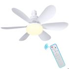 PRUMYA Ventilateur Plafond avec Lumiere 40 W, 6 Pales, 3 Vitesses, 3 Températures de Couleur, Silencieux, pour Chambre à Coucher, Salon