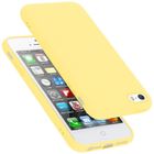 CADORABO Coque pour Apple iPhone 5 / 5S / SE 2016 Housse en LIQUID YELLOW Etui Case Cover Protection en Silicone TPU telephone portable
