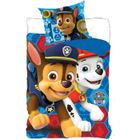 NICKELODEON PAT PATROUILLE Parure de couette enfant - 1 housse de couette 140x200 cm + 1 taie d'oreiller 63x63 cm - Bleu et rouge