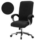 KIOINER Housse Chaise de Bureau, Noir Housse de Fauteuil de Bureau Lavable Couverture pour Pivotante Accoudoirs Chaise