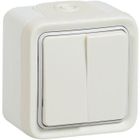 BARRITOS LEGRAND Plexo double va-et-vient 10A blanc saillie