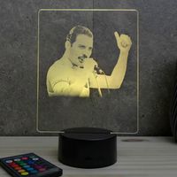 Lampe de chevet veilleuse Freddie Mercury avec télécommande - Cadeau anniversaire surprise Collection Déco