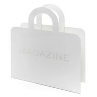 Porte-revues en métal en forme de sac à revues Blanc 299533CLM