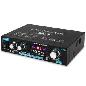 800W Amplificateur Audio stéréo, Bluetooth 5.0 à 2 canaux RMS 40W X2 Récepteur Audio Stéréo, USB, SD, FM, Micro pour la Maison ou la Voiture (AK45