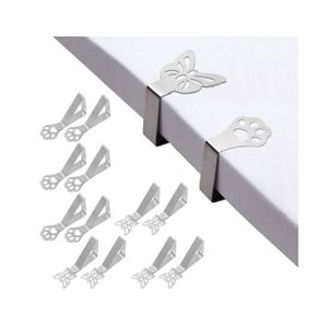 Lot 16 Pinces Nappe Réglables Relaxdays – Clips Acier Inox Table Épaisse Jusqu’à 4 Cm