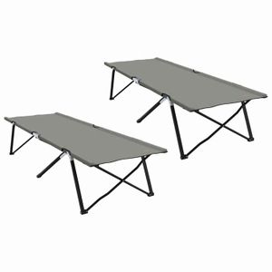 Lit De Camping Pliant Confortable – 180x60x19 Cm, Structure Acier, Tissu Oxford 600D, Capacité 120 Kg, Bleu