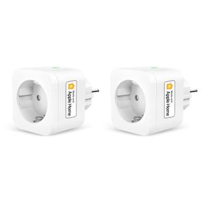 PRISE Lot de 2 prises UE-HomeKit-Smart EU Plug WiFi Socket, permission de l'alimentation, Commande vocale, Prise en