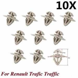 10x Clips Pour Vauxhall Vivaro Set Complet Extérieur Côté moulage garniture porte plastique