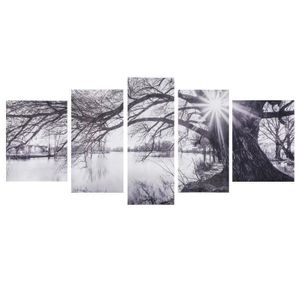 Cadre Noir Et Blanc Avec Touche De Couleur Tempsa 5 Pcs Retro Tableau Toile Noir Et Blanc Arbre Mur Art Affiche Des Images Sans Cadre Decor De Maison Achat Vente Tableau Toile Cdiscount