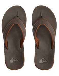 TONG Tongs - Quiksilver Carver Nubuck - Homme - Marron