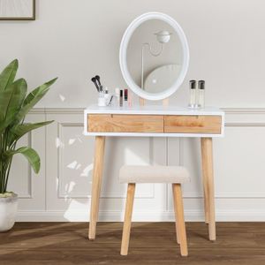Table de coiffeuse gauche 90 cm, miroir 900x600