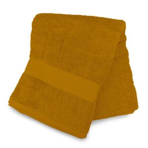 SERVIETTES DE BAIN Drap de bain en coton 500 gr/m2 LAGUNE moutarde, par Soleil d'ocre