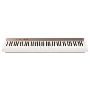 PIANO WOODBRASS XP2 Piano Numérique Portable Bluetooth Blanc pour débutant et amateur, Clavier réaliste 88 touches 189 polyphonies 12 sons
