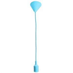 CULOT D'AMPOULE Ywei U E27-E26 Douille d'ampoule silicone Edison Pendentif support de lampe bleu clair