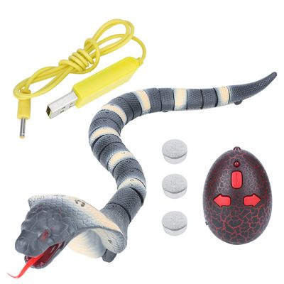 Serpent Télécommandé Réaliste - Langue Rétractable Et Queue Mobile - Portée 15m - Jouet Pour Enfants Et Animaux