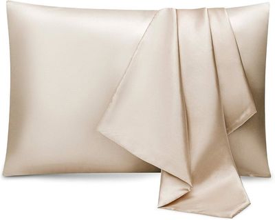 Lot De 2 Taies D'oreiller Satin – Douces Et Respirantes | Fermeture éclair Cachée, Taille 50x65 Cm | Pour Un Sommeil Confortable Ou Déco Canapé