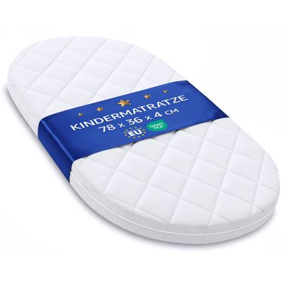 Matelas Poussette Premium 78x34 Cm - Matelas Berceau Landau Nacelle - Mousse Respirante Hypoallergénique - Confort Optimal Bébé