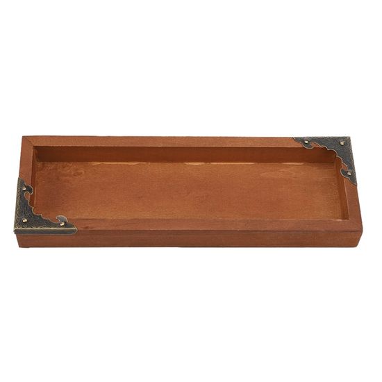 Boîte De Rangement Vintage Pour Lunettes – En Bois Et Alliage, Protection Anti-rayures