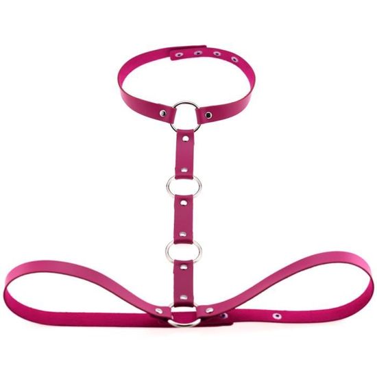 Ceinture à Double œillet En Cuir PU - Style Punk/gothique Pour Femme - Longueur 90 Cm - Noir