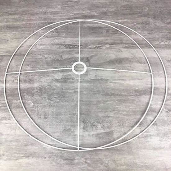 Ossature Pour Abat-jour Diamètre 90 Cm - Anneaux Epoxy Blanc, Pour Douille E27 40 Mm