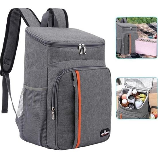 Sac à Dos Isotherme DQMEN 25L - Glacière Portable, Imperméable, Pour Pique-nique, Randonnée, Camping, Travail