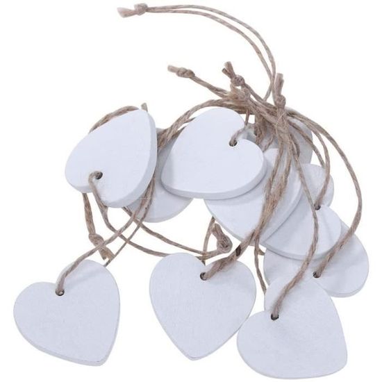 Lot De 4 Cœurs En Bois à Suspendre | Décoration Murale Romantique | Pour Chambre, Fenêtre, Mariage, Ambiance Cosy - 6