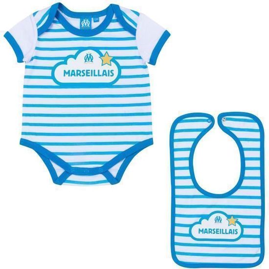 Ensemble t-shirt short bébé - Olympique de Marseille - OM - Coton