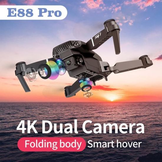 Drone pliable avec caméra2K HD FPV Vidéo en direct,Contrôle gestuel,Maintien d'a