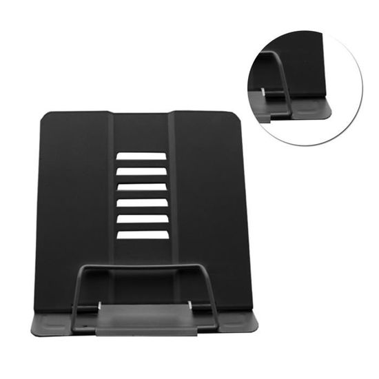 Support De Lecture Métal Réglable - 2 Pièces, 6 Positions D'angle - Pliable Et Antidérapant - Pour Livres De Cuisine, Tablettes, Partitions - 13