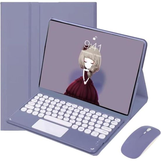 Étui Clavier Bluetooth Pour Xiaomi Redmi Pad 2 / Pad SE – AZERTY Français, Magnétique, Détachable – Violet
