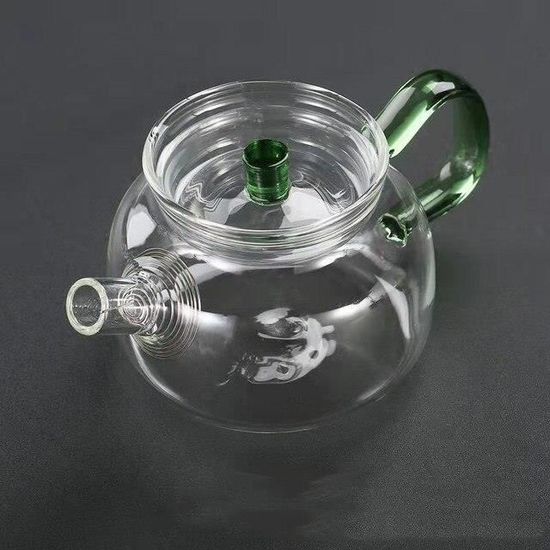 Théière En Verre Borosilicate 400 Ml Avec Filtre à Thé Amovible - Résistante à La Chaleur Pour Cuisinière Gaz/induction - Idéale Pour 2 Personnes