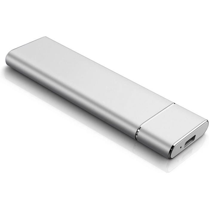 Ordinateur de Bureaup Wii U Mac Xbox Disque Dur Externe 1to Type C USB3.1 pour PC 1to, Argent 