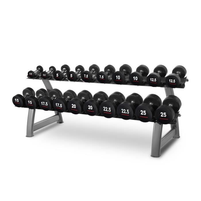 Dumbbell Set 2,5- 25Kg + Rack Titanium Strength