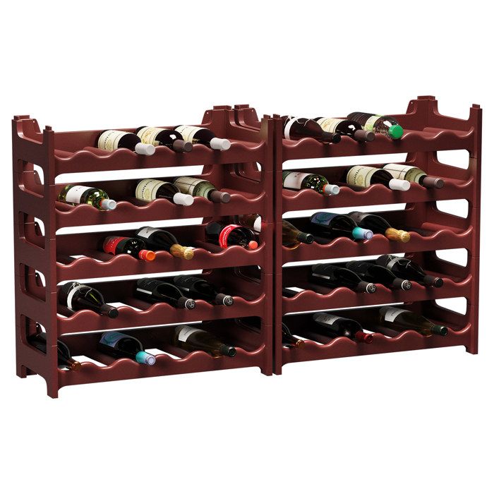 Cave à vin modulable, Étagère à bouteille, Casier à bouteille, Range bouteille, Porte bouteille (60 emplacements de bouteilles,