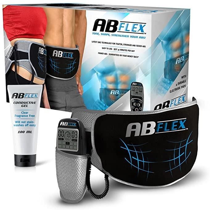 ABFLEX ceinture de tonification abdominale - Aucun coussinet de remplacer - Telecommande pratique pour des ajustements rapides et