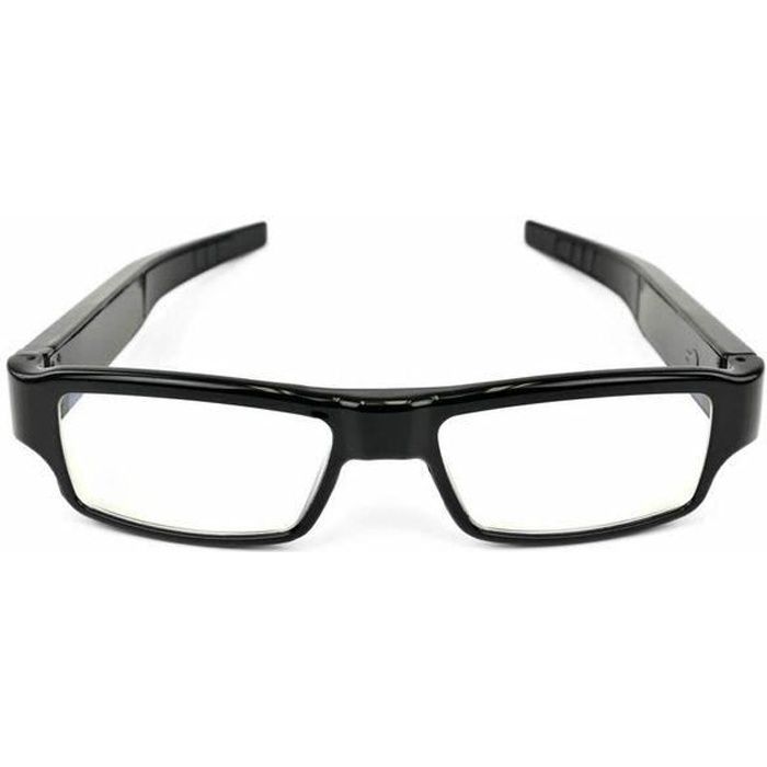 Lunettes avec caméra espion HD 720P 16Go noir * Batterie interne : lithium-ion * Autonomie : jusqu'à 3 heures * Connexion : USB