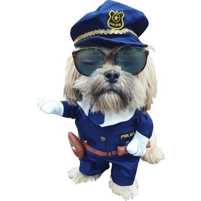 Déguisement pour chien agent de police Costume