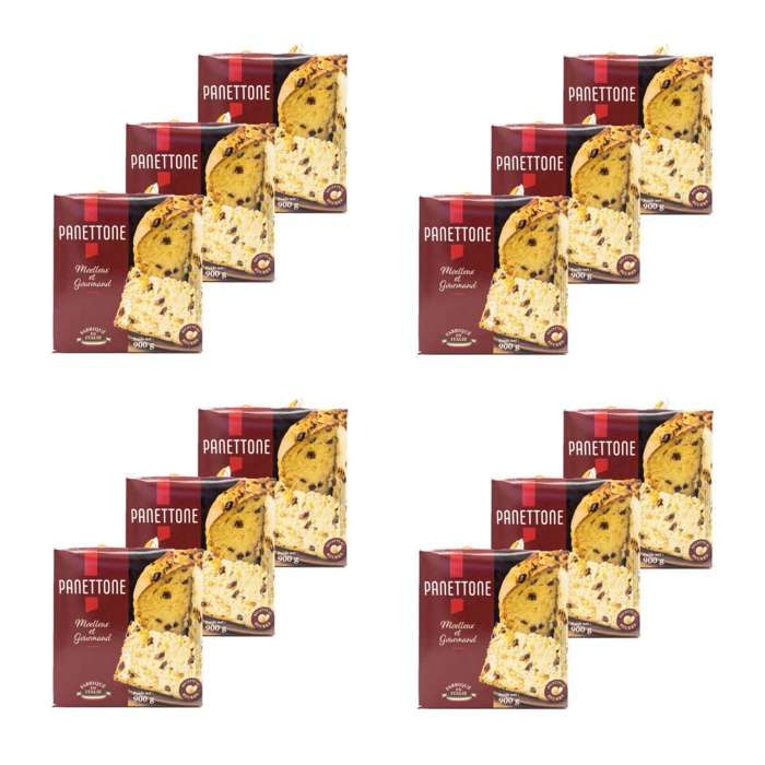 Lot 12x Panettone Pur Beurre - Italie - boîte 900g - Offre antigaspi date courte 30/09/21