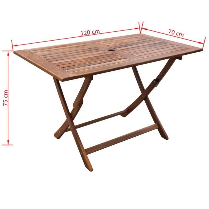 Super -Table de jardin - Table d'appoint Table de reception 120x70x75 cm Bois d'acacia massif @745236