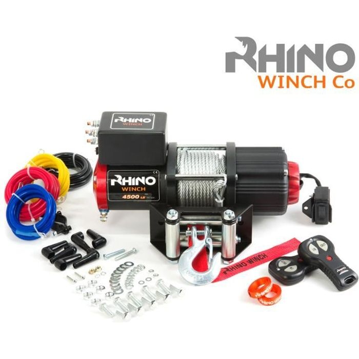 Rhino Treuil Électriques 4500lb / 2040 kg 12v Câble en Acier