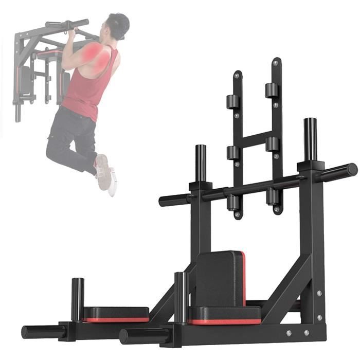Grist CC Murale Barre De Traction, Réglable en Hauteur Pull Up Bar, Multi-Grip Cha Romaine Murale, Dips Station Fixation Incl431