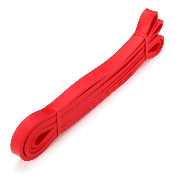 AVANC Bande de Résistance Elastique Musculation - en Latex naturel rouge 2080X4.5X13mm 15-35lbs
