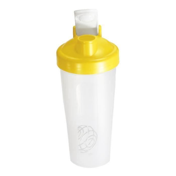 400 600ML Bouteille d'Eau Protéine Shaker Mélangeur JAUNE 600ML Bo09121