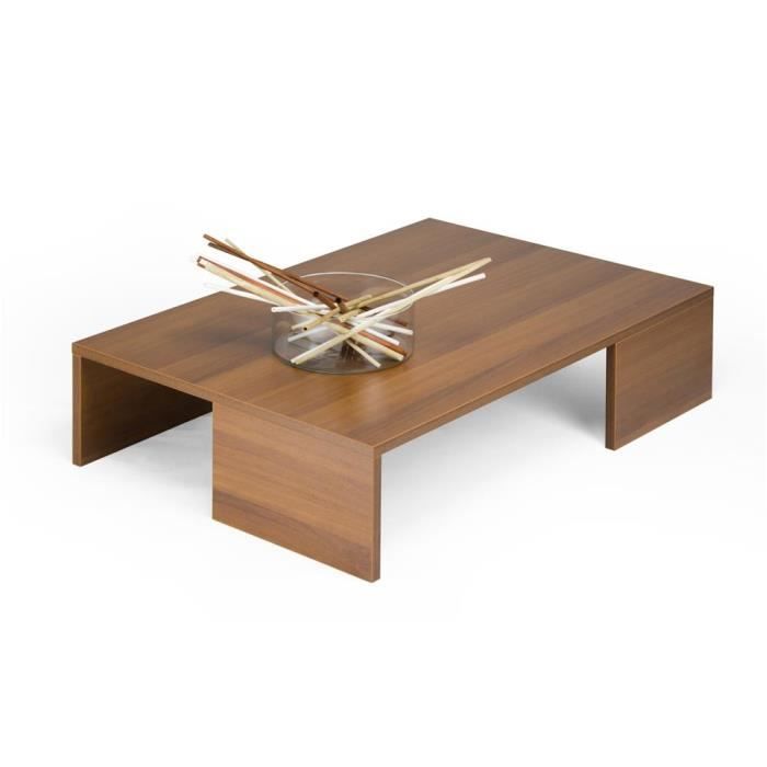 Mobili Fiver, Table basse, Rachele, Noyer, Mélaminé, Made in Italy