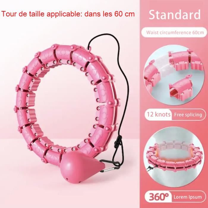 HiO Cerceau d'exercice,Cerceau d'exercice de remise en forme amovible réglable en 12 sections