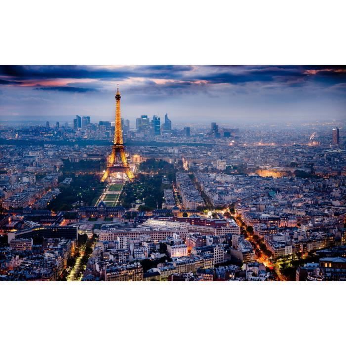 Poster Affiche Paris Tour Eiffel Ville Monument France Nuit Lumieres 31cm x 50cm