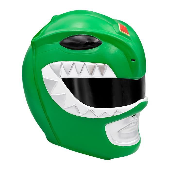 FUNIDELIA Casque Power Ranger Vert - Déguisement pour homme et accessoires pour Halloween, carnaval et fêtes.
