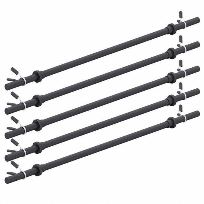 Lot de 5 Barres d'aérobic légère de 130cm - 30 mm de diamètre